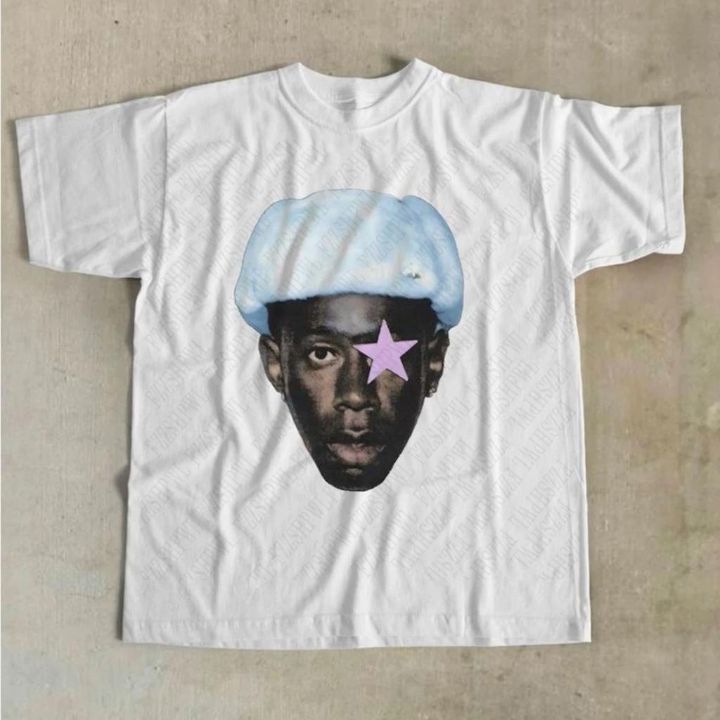 Y2k Style Character Print Men's and Women's Cotton Casual T-shirt Harajuku High Street Retro Full with Round Neck Loose Top