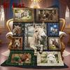 Donkey Portraits 2D Flat Pattern Flannel Blanket, High quality All Seasons, Home Decor, Warmth and Comfort, Perfect for Christmas Gifts.