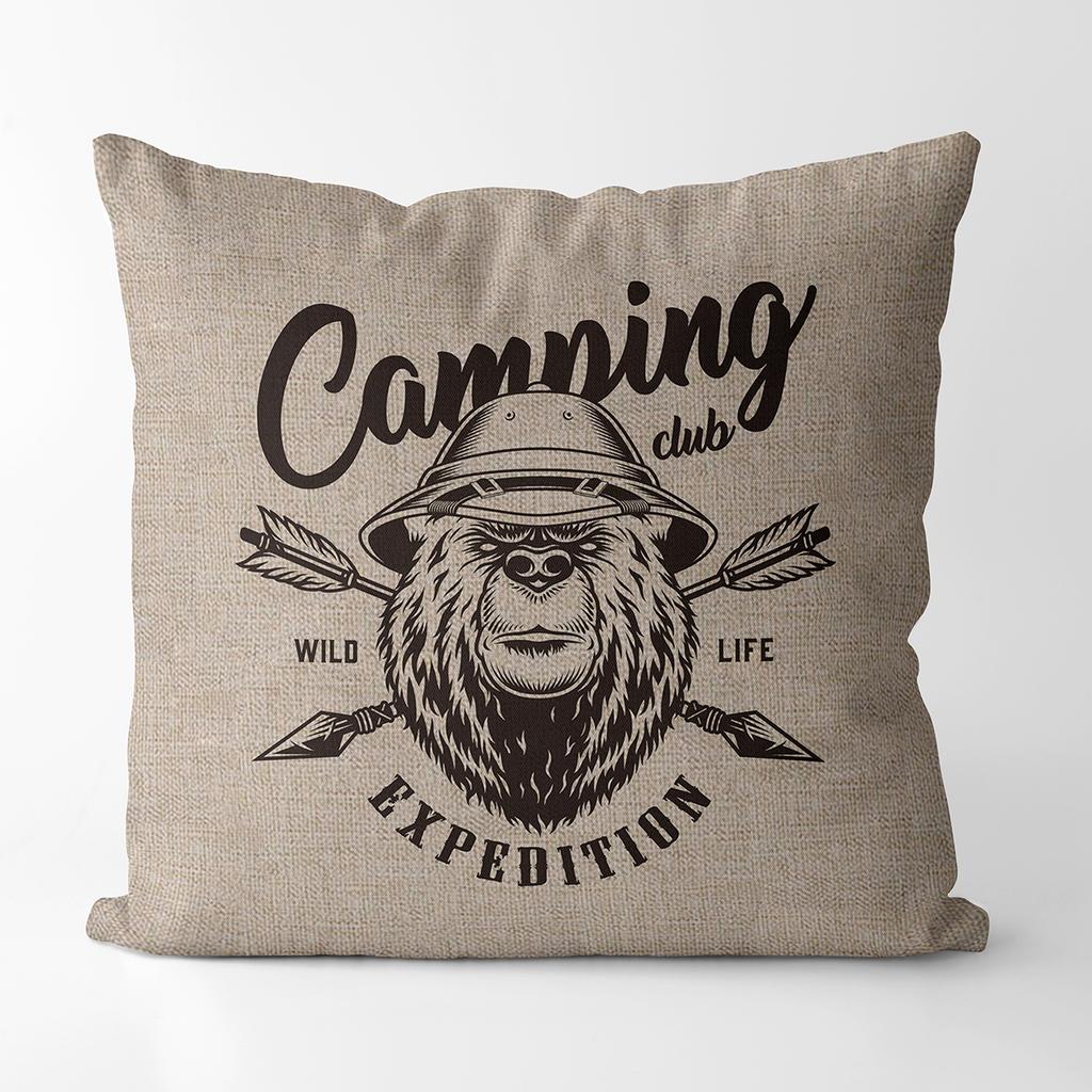 Camping Cushion Cover Square Home Decor Pillow Cover For Sofa Gift Pattern Pillowcase Seat Cushions Kissenbezug 45X45 18X18In