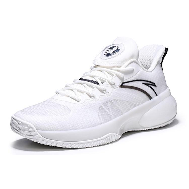 New Anta Cement Busters Low Top Performance Basketball Shoes Men's White Black 112121606S-2