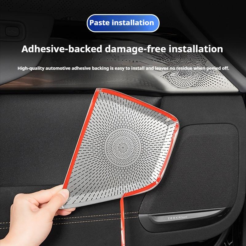 For Zeekr 7X Car Door Woofer Cover Car Audio Stainless Steel Protective Cover Modification Interior Accessories