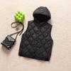 Autunno e inverno nuovo gilet corto casual con cappuccio leggero e sottile gilet gilet gilet base gilet interno giacca calda