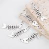 10pcs 30pcs Silver Color 50x11.5mm 3D Fishbone Charms Fish Pendant Fit DIY Handmade Metal Punk Jewelry Making Finding Supplies
