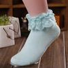 1 Pair Vintage Cotton Socks Lace Ruffle Frilly Ankle  Princess Socks For Spring Summer Daily Life a