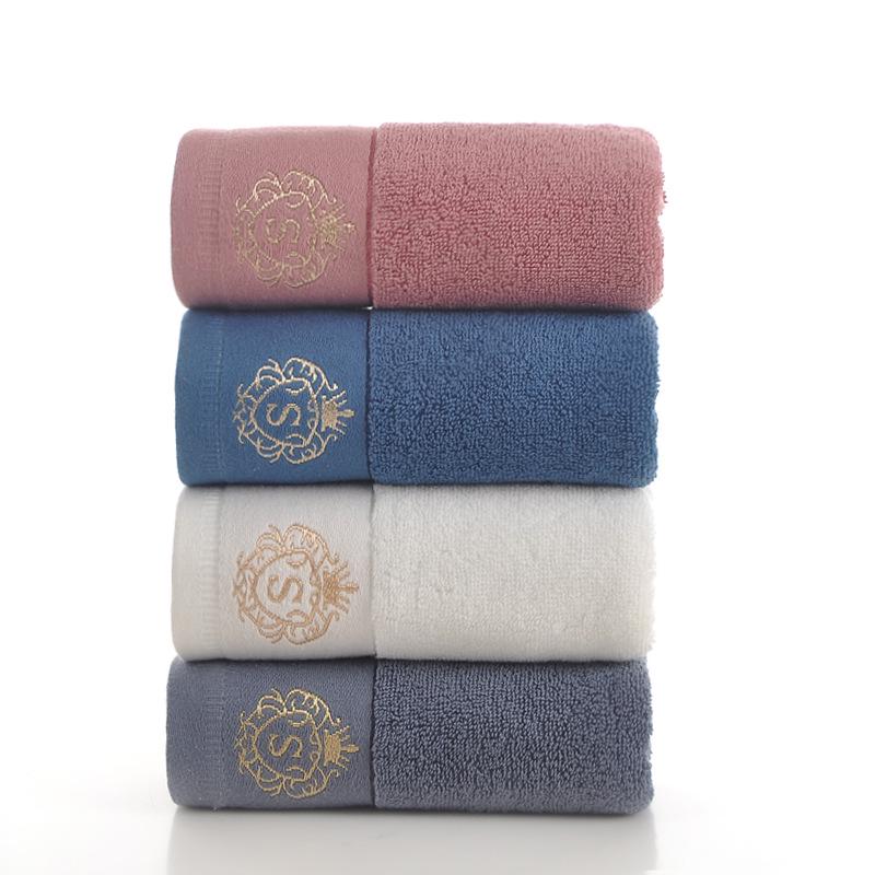 

Thick Absorbent Pure Cotton Towel - No Shedding, Customizable Logo for Hotels & Salons 34x75 cm
