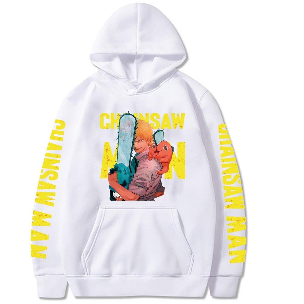Chaaw Man Denji Chainsaw Man Print Hooded Sweatshirt, Hoodie