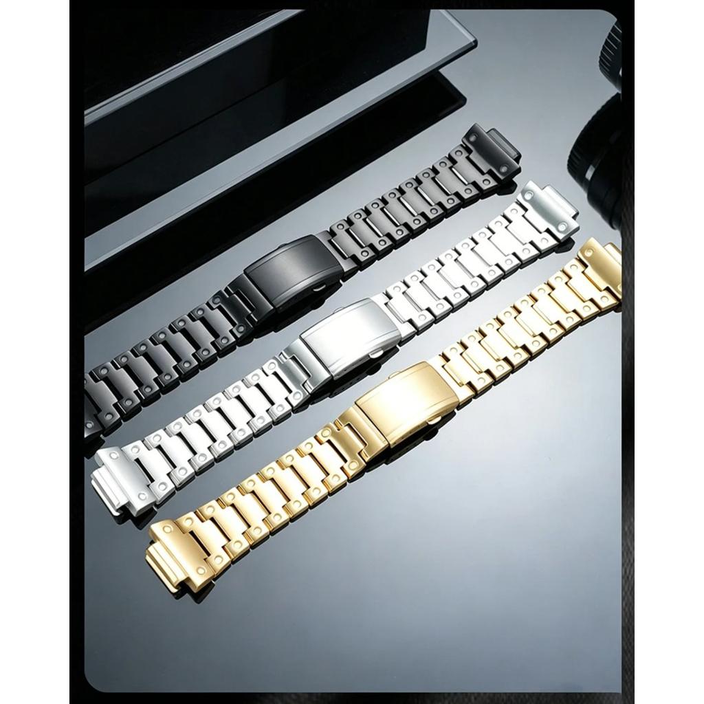 New Mod Kit Accessories for Casio Small Square Watch 3578 GW-BX5600 Metal Case Bezel Stainless Steel Strap Men Black/Gold/Silver