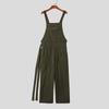 INCERUN Men Suspenders Corduroy Jumpsuit Overalls Strap Casual Loose Long Cargo Bib Pants
