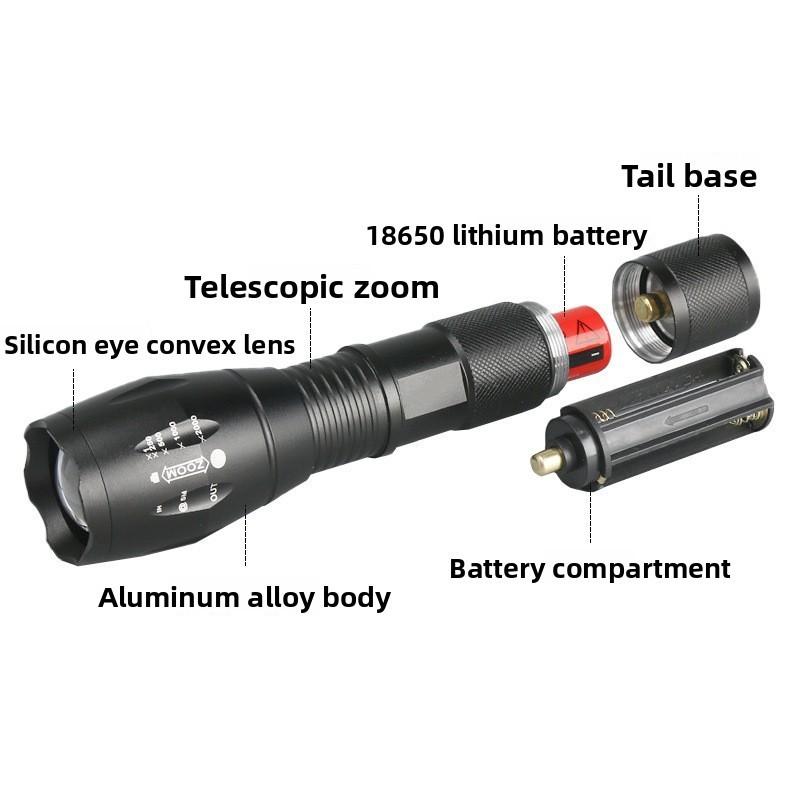 Highpowered Tactical Taclight Flashlight 40x Brighter Led Suitable Outdoor Use
