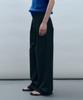 MONGDOL Nylon One-Tuck Wide Slacks Black Mdpt025Nyblack