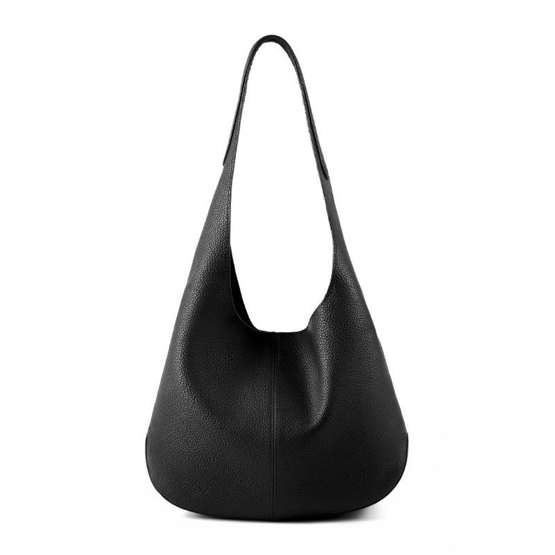 Shoulder Bag Large Capacity Tote Bag First Layer Real Cowhide Bucket Bag Underarm Women's Bag