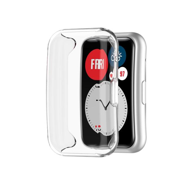 Мягкий защитный чехол из ТПУ для Huawei Watch Fit, полноэкранный защитный чехол с бампером, классические чехлы для Huawei Watch Fit чистый
