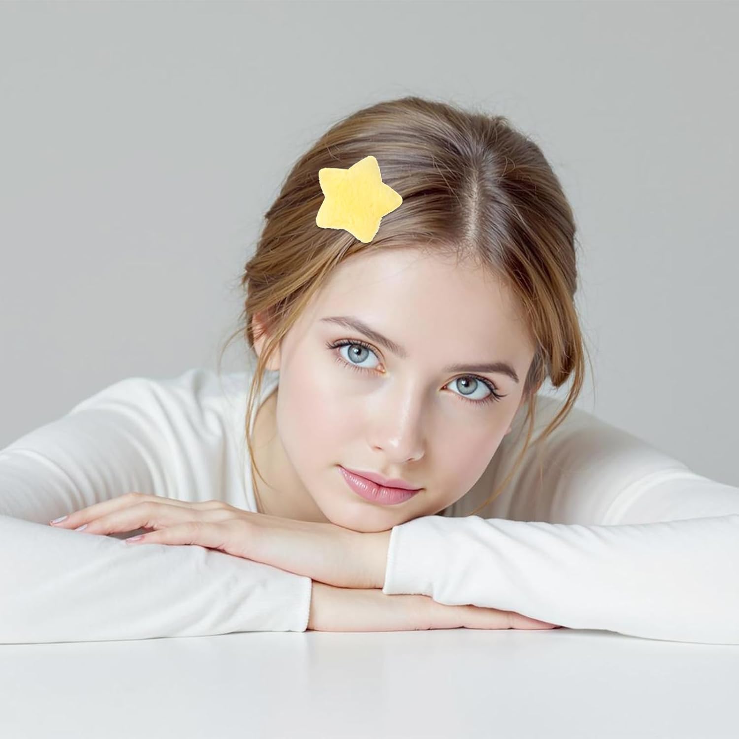 Fluffy Star Hair Clips, 20 Pcs Cute Star Clips Star Shaped Kawaii Fuzzy Hair Clips Plush Star Hair Accessories Colorful Decora Accessories Y2K Star