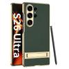 Premium Electroplated PC Phone Case With Kickstand Galaxy S26 Ultra S25 S24 Full Coverage Protective Cover