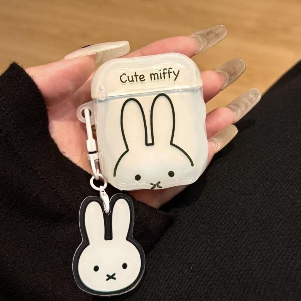 The cute Miffy Rabbit earphone case AirPods 1 protective case is compatible with Apple AirPods Pro 1 1/1 Gen