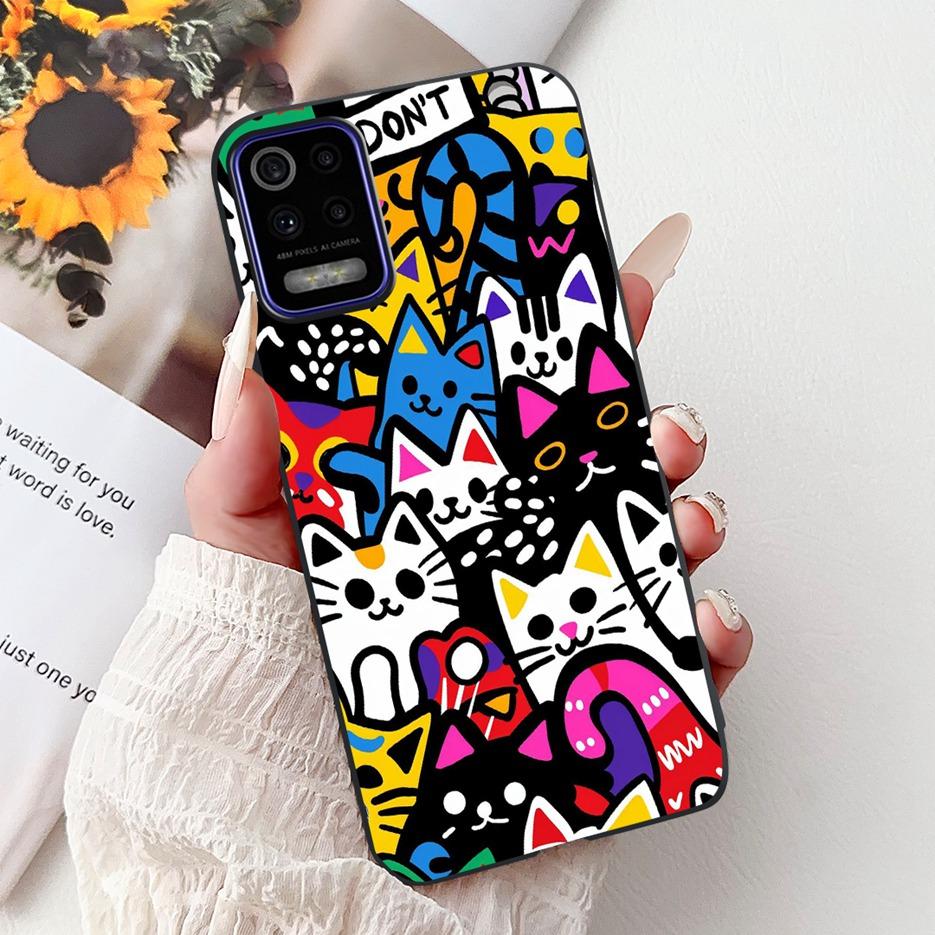 For LG K52 K62 2020 Case LM-K520 LM-K525 Stylish Love Heart Painted Cover Soft TPU Phone Case For LG K62 K 52 LGK52 LGK62 Fundas