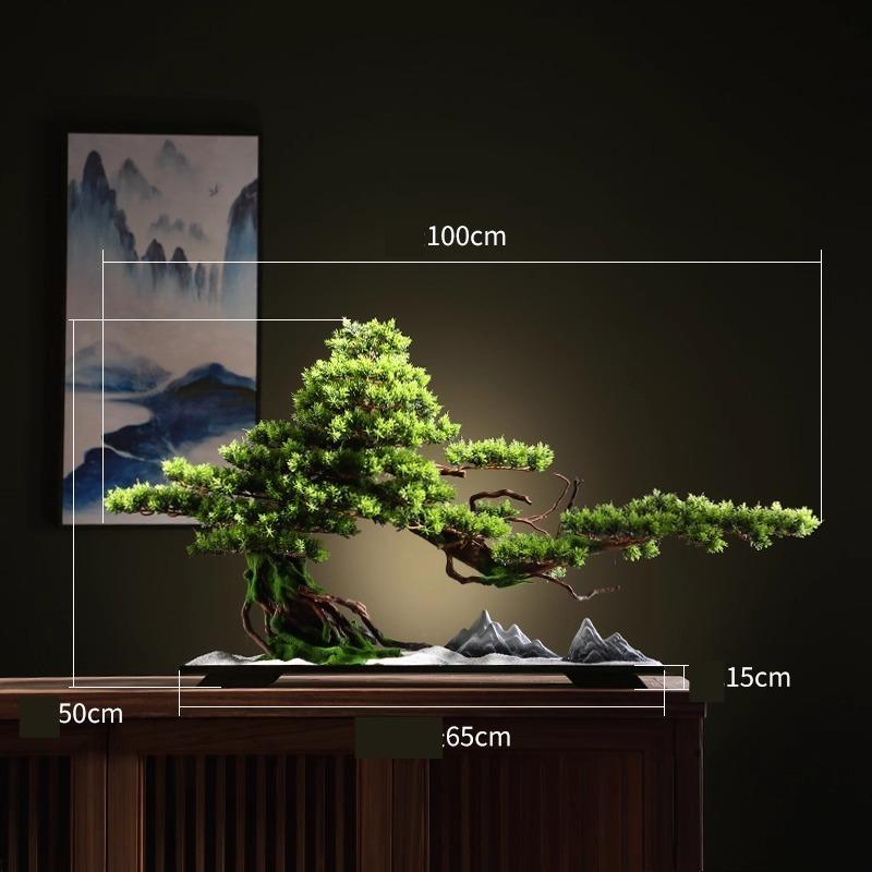 Simulated Welcome Pine Ornament New Chinese Entrance Living Room Office Hotel Clubhouse Decorative Landscape Landscaping