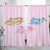 Home Interior Kitchen Curtains for Living Room 2 Pieces Blackout Curtains Door Curtain Pokemon Bedroom Decoration Partition