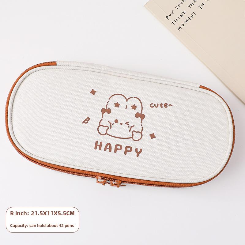 

Пенал для девочек из холста большой емкости для учеников средней школы в простом стиле Ins