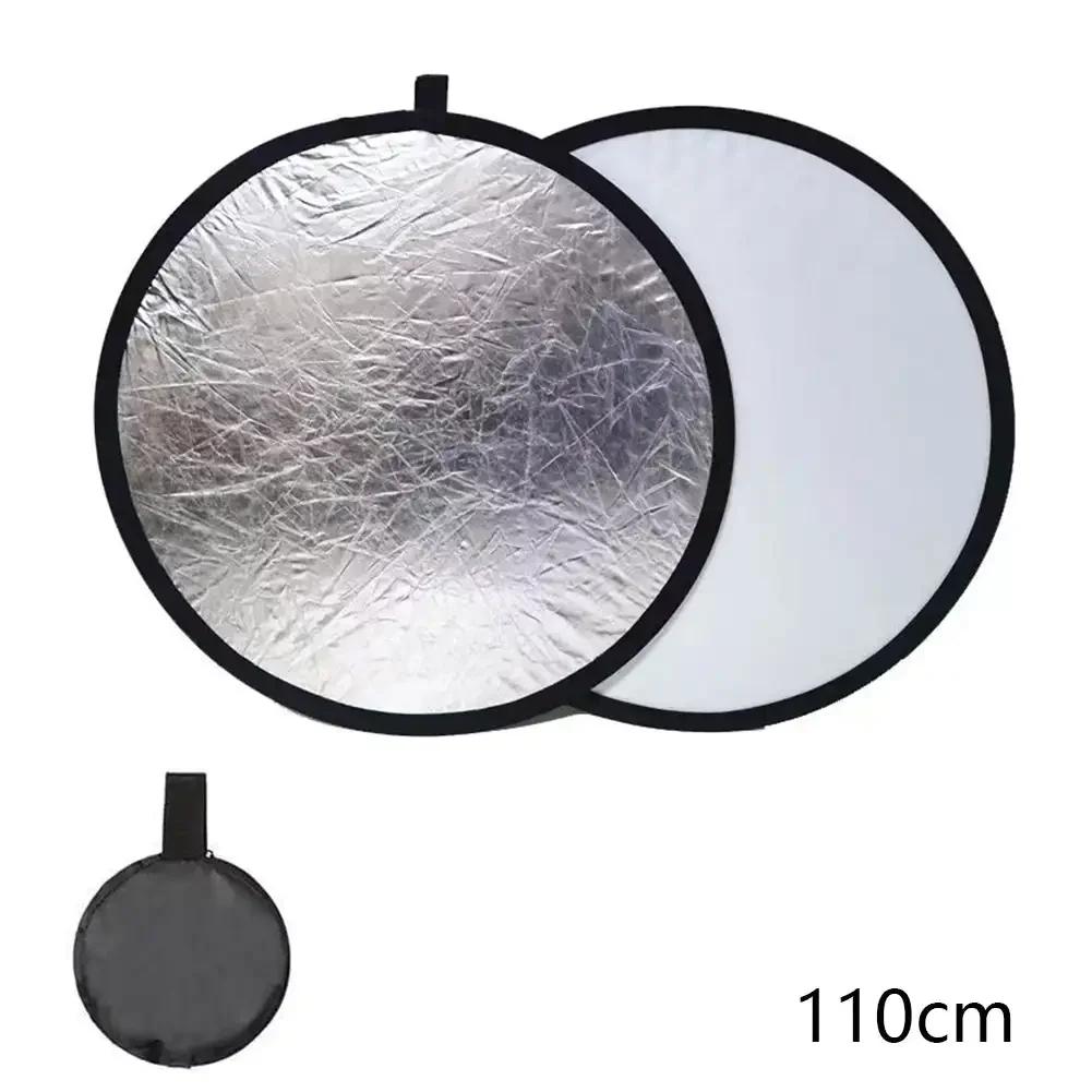 24" Reflector 5 in 1 30CM 60CM 80CM 110CM Silver White Gold Portable Collapsible Soft Light Round Photography for Studio 2 in 1