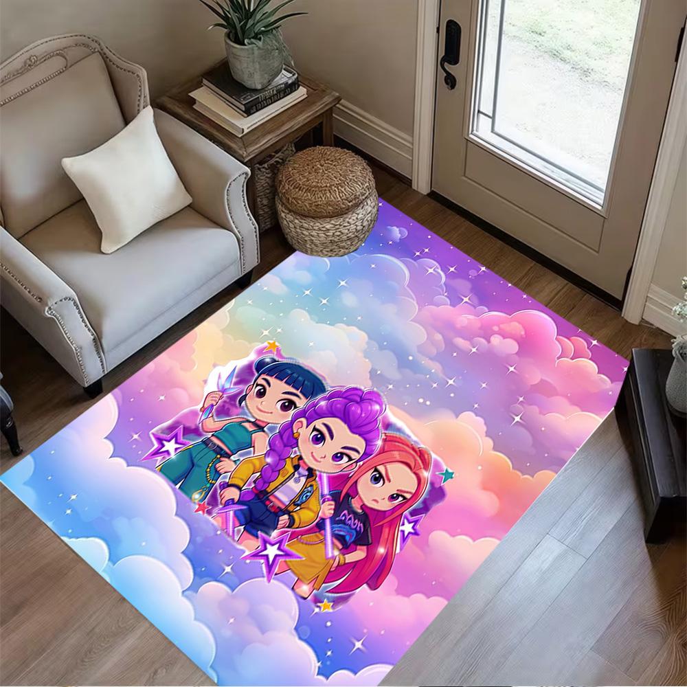 Galactic Warriors Action Floor Mat Perfect for Study room Foyer Hallway Decorate room Antislip Carpet Anime Office Decor