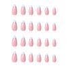 120-Piece Press-On Nails Set: Elegant French Nude Manicure with Easy-Remove Design