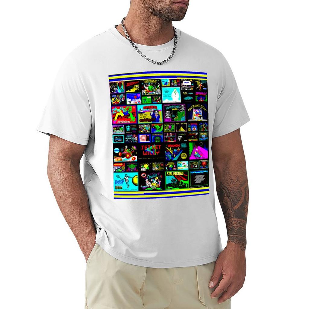 Zx Spectrum Tshirt Game Loading Screens Part I Tshirt Cute Clothes Blouse Oversizeds Hippie Clothes Unisexs Funny T Shirts