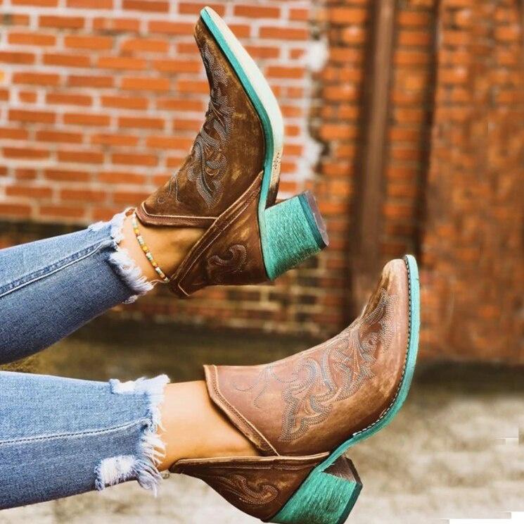 Nuevo Otoño Invierno Casual Western Cowboy Botines Mujeres Serpiente  Cowgirl Botas Cosacos Cortos Botas Zapatos de Tacón Alto comprar a buen  precio — entrega gratuita, reseñas reales con fotos — Joom