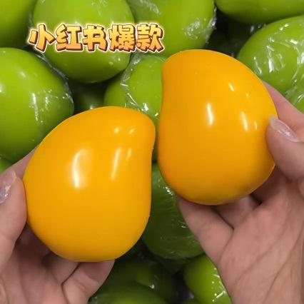 Juguete Sensorial Mango que Cambia de Color, Bola Suave para Apretar Asmr, Juguete Anti-Estrés Anti-Ansiedad para Niños Adultos