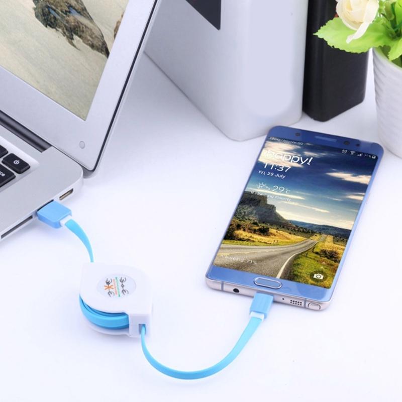 Expandable USB To Type C Charger Cable Versatile Data Cable 10W Anti-winding Perfect for Mobile Devices & Headphones