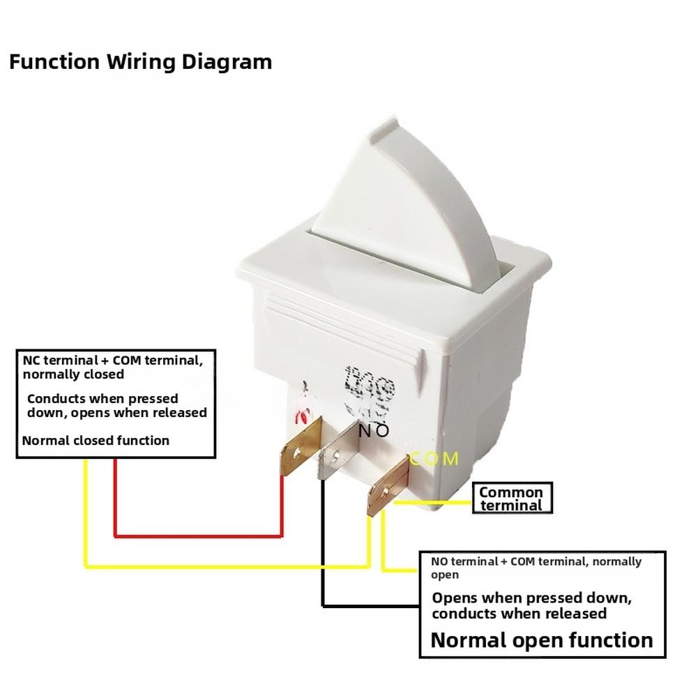 2/4pcs 3 Prong Refrigerator Door Switch Normally Closed Open Push Button Switch For Household Refrigerator Easy Installation