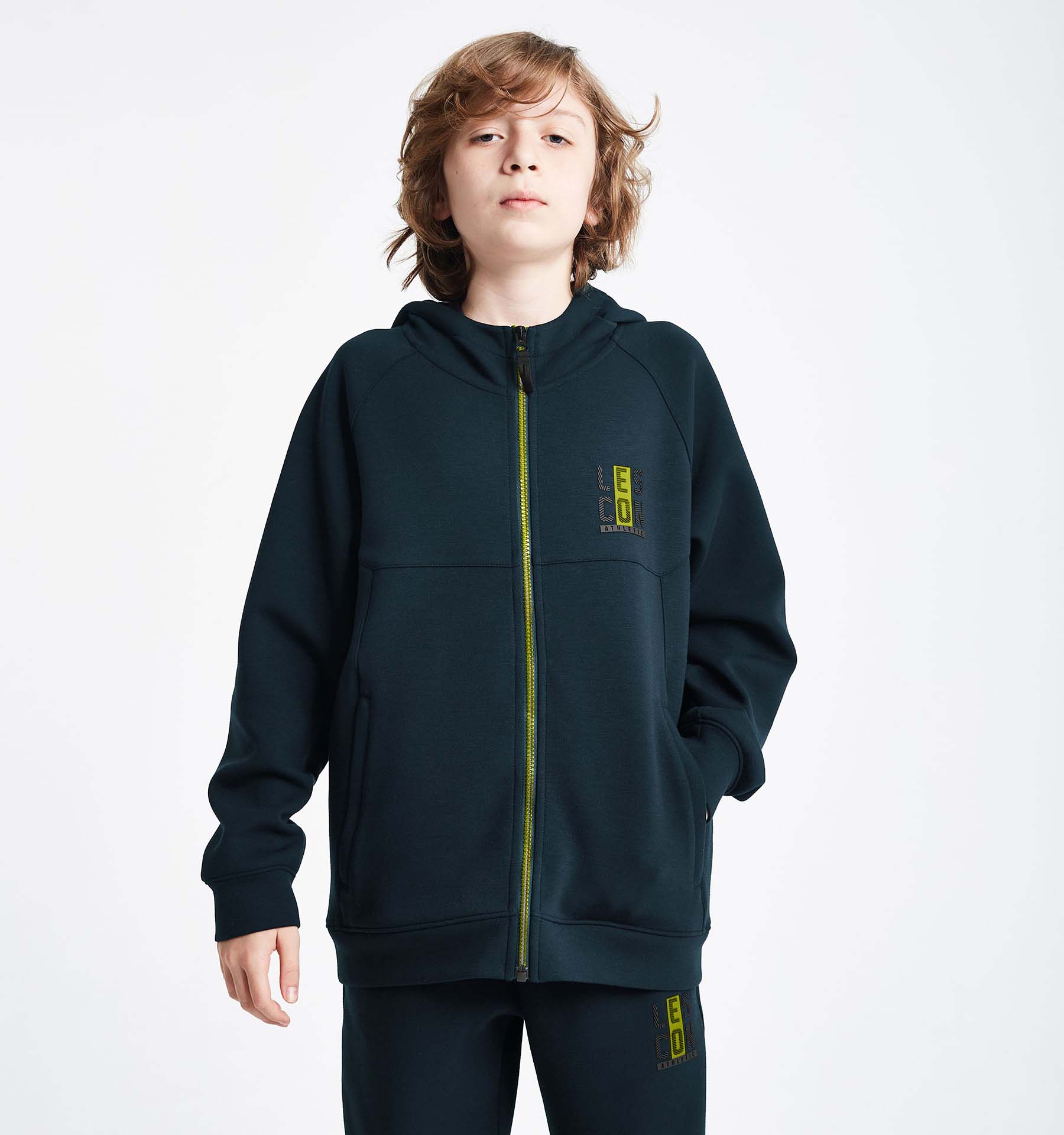 

Children s Zippered Hooded Sweatshirt 24N-3121 7-8 синій