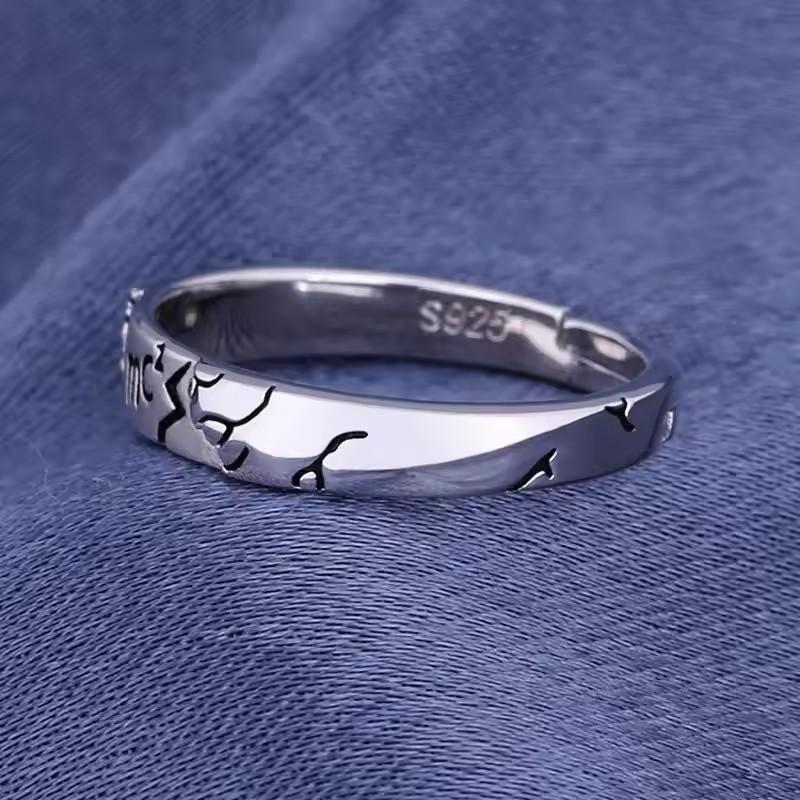 Anello anime Dr.Stone Ishigami Senkuu Cosplay Unisex Anello regolabile apribile Gioielli Accessori Regali