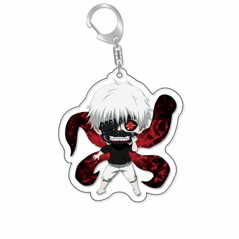 Tokyo Ghoul Keychain Set: Kaneki, Touka & Rize Acrylic Pendants 5cm