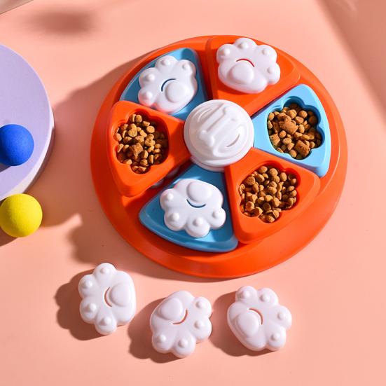Dog Puzzle Toy Pet Interactive Slow Feeder Training Toy Non-Slip Base Design Cat Food Feeder Pet Supply