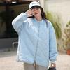 Retro rhombus grid neutral couple cotton clothes women's winter light and thin cotton-padded baseball cotton-padded jacket high-end winter