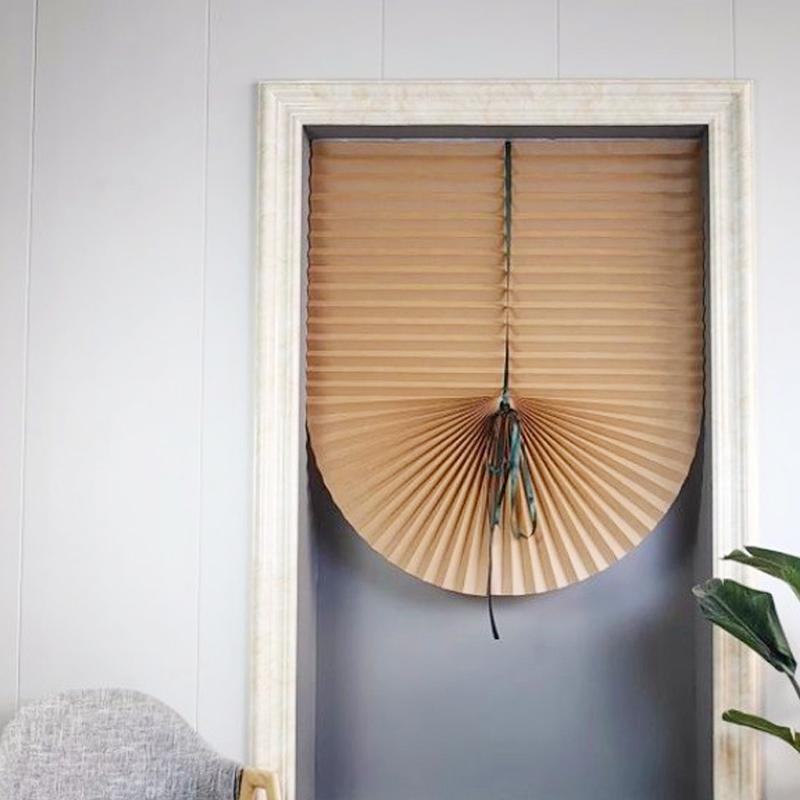 1PC Semi-Transparent Bedroom With Green Ribbons Removable Light Filtering Window Coverings Multiple Sizes