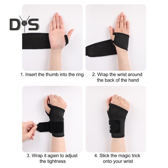 1pc Support de Poignet Sportif Réglable Respirant Sangle de Maintien du Poignet Homme Femme Fitness Enveloppement de Poignet Arthrite Tendinite Soulagement de la Douleur Manchon de Compression