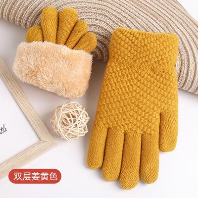 New Warm and Cold Gloves, Thickened and Velvet Women's Winter Knitted Gloves To Keep Out the Cold