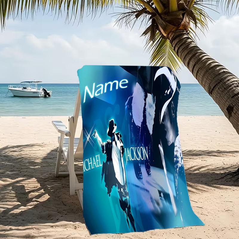 Customizable Personalized Beach Towels Michael Jackson Themed designs.Suitable for the Beach, Yoga, Sports;ideal As Beach Accessories
