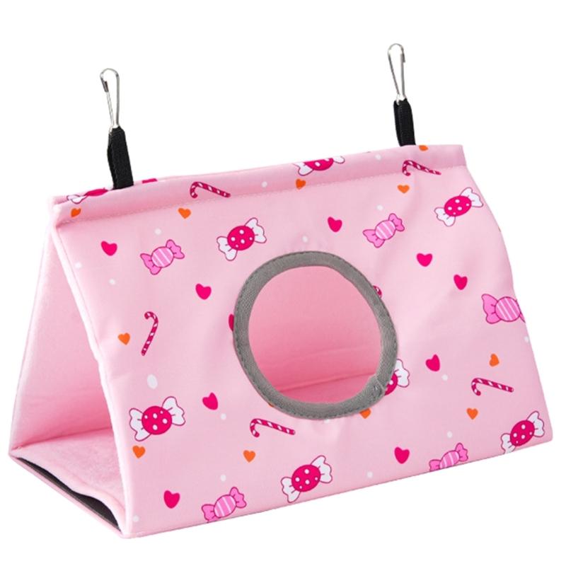 Winter Warm Birds Nest House Parrot Hanging Hammock Plush Bed Parakeets Cage