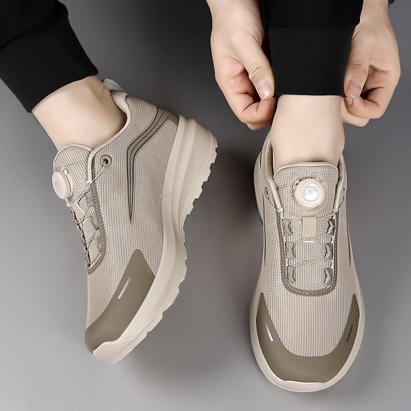 Men's shoes 2025 summer new platform rotating button sports shoes urban outdoor leisure comfortable mountaineering dad shoes