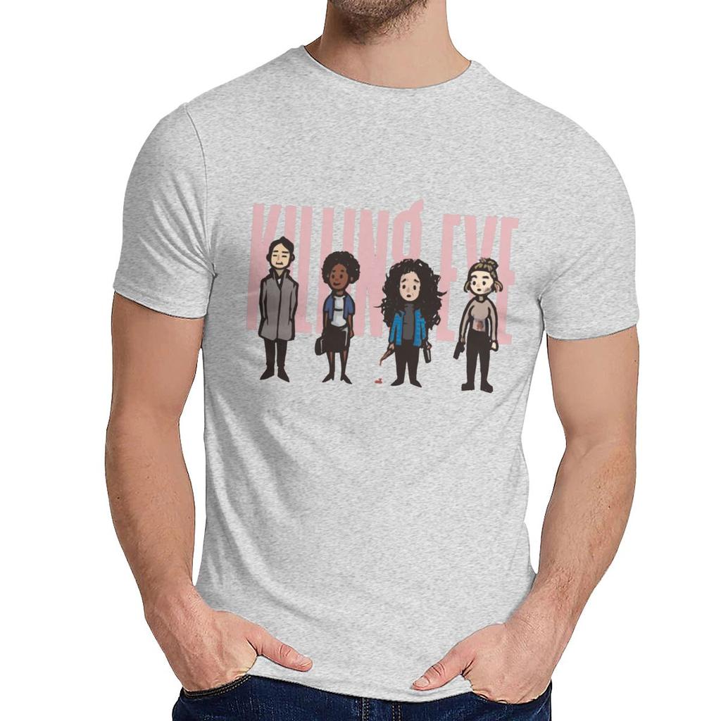 Man S T Shirt Killing Eve Pure Cotton Novelty Man S O Neck Retro Tee Shirt