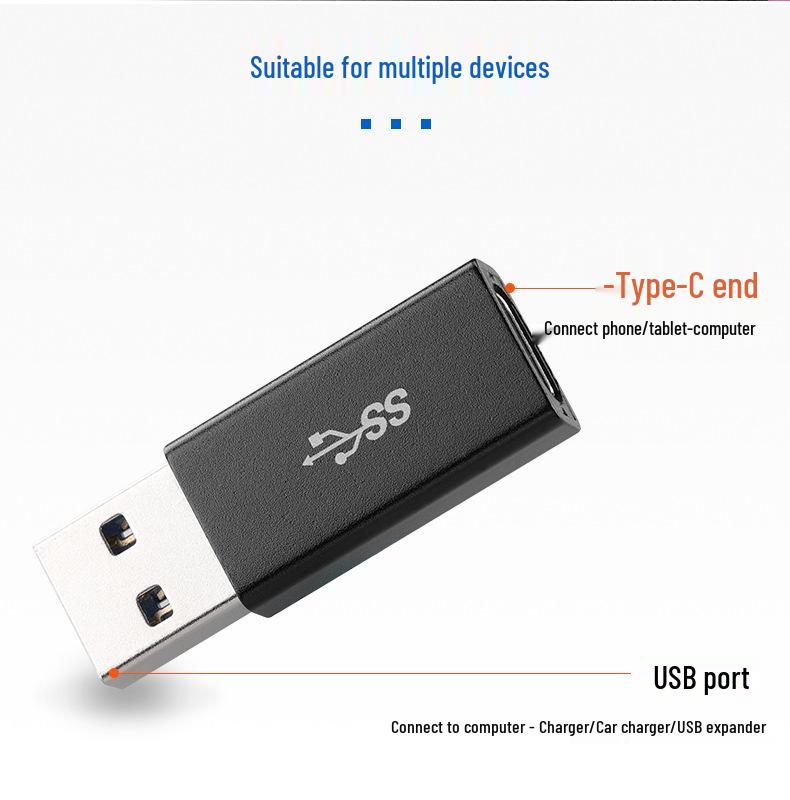 USB 3.1 Type-A Male to Type-C Female Adapter for Apple Devices