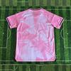 Mens Pink Bamboo Fiber Soccer Jersey Short Sleeve Football Shirt Adult Fans Wear