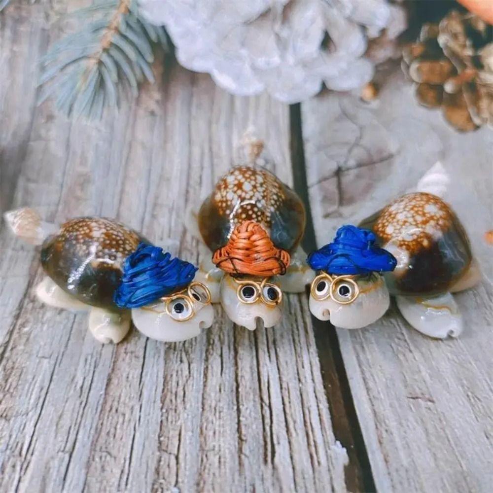 5 szt. Ręcznie Malowane Figurki Żółwi Morskich Kolorowe Miniaturowe Statuetki Żółwie Muszlowe Statuetka Upominki na Imprezę