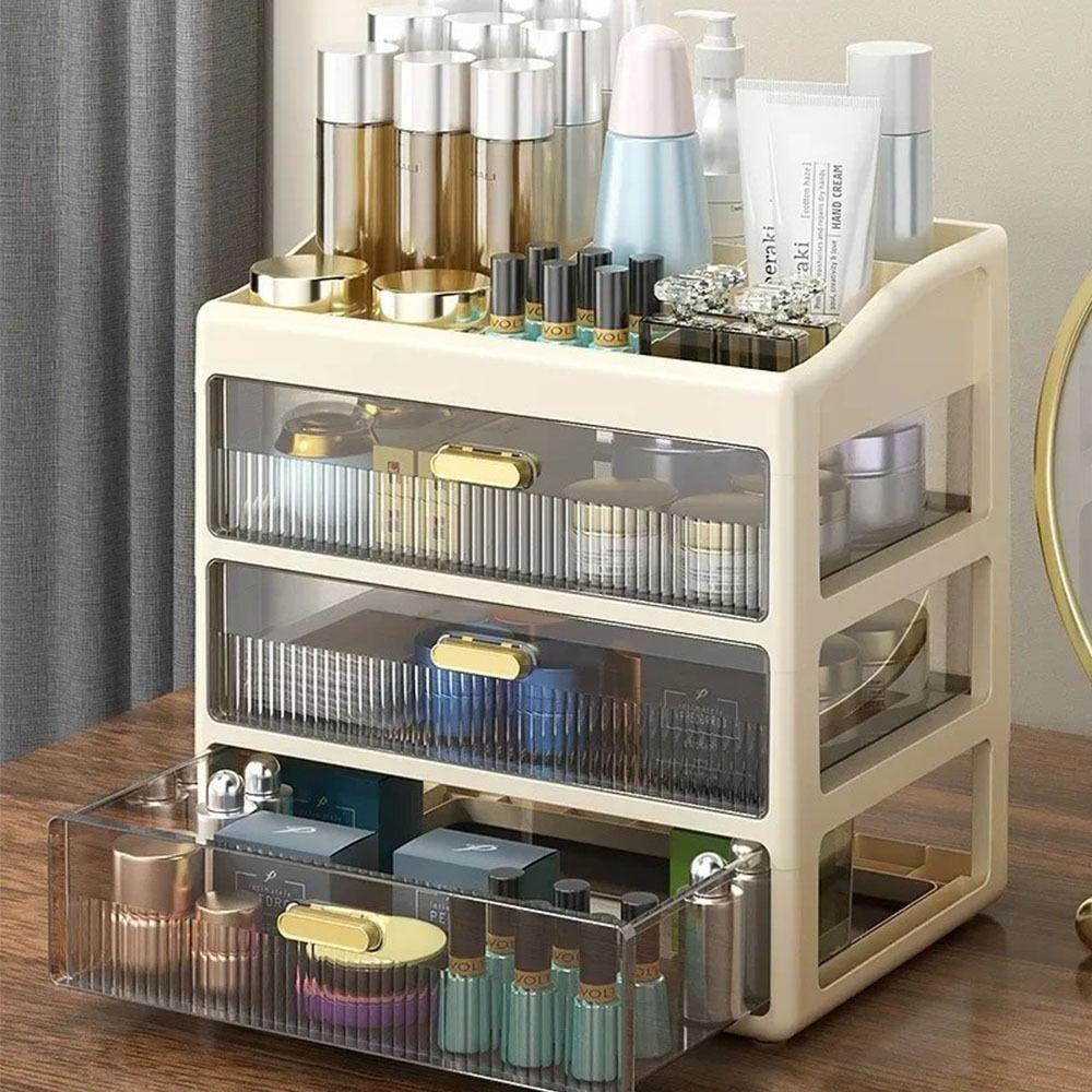 with Drawer Desktop Drawer Storage Box Plastic Drawer Box Creative Cosmetic Storage Box  Stationery