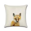 Cute Cartoon Rabbit Printed Cushion Cover Cotton Linen Bear Owl Pillow Case Sofa Decorative Pillowcases Cover Funda De Almohada