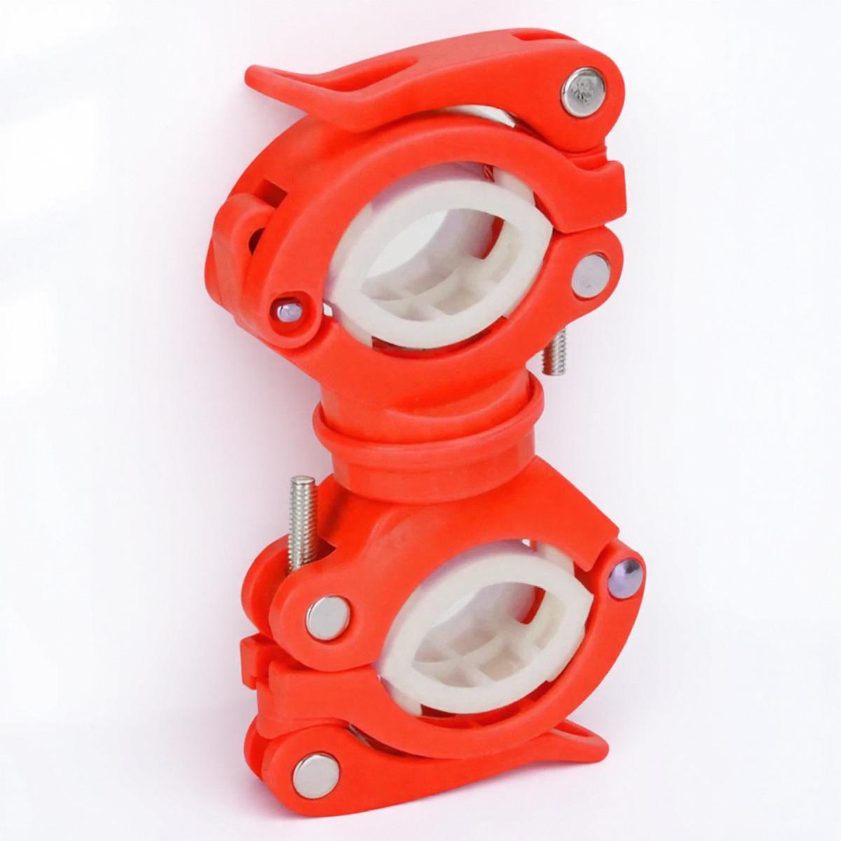 

360 Rotating Bike Flashlight Clip Bicycle Light Holder Mount Bracket for Cycling Accessories Bike Parts Quick Release Fixing красный