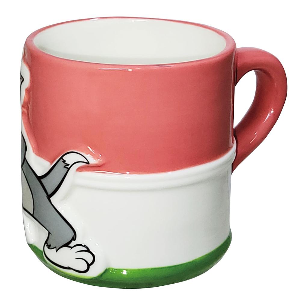 Tom and Jerry" 3D Animated Scene Tom Heart-Pounding Mug, Approx. 11 X 9 Cm, 200ml, White, Tableware, Tom and Jerry Goods, SAN4498